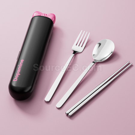 Customization Dopamine Bow 304 Stainless Steel Portable Set Corporate Gifts