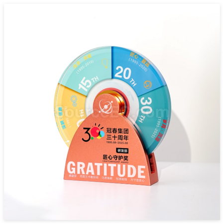 Customization Creative Metal Rotating Crystal Trophy Corporate Gifts