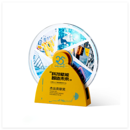 Customization Creative Metal Rotating Crystal Trophy Corporate Gifts