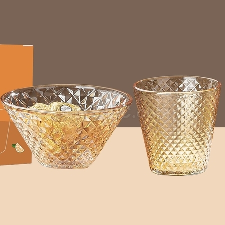 Customization Luxury Glass Bowl + Cup Set Corporate Gifts