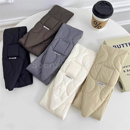 Customization Korean Winter Knitted Down Scarf Corporate Gifts