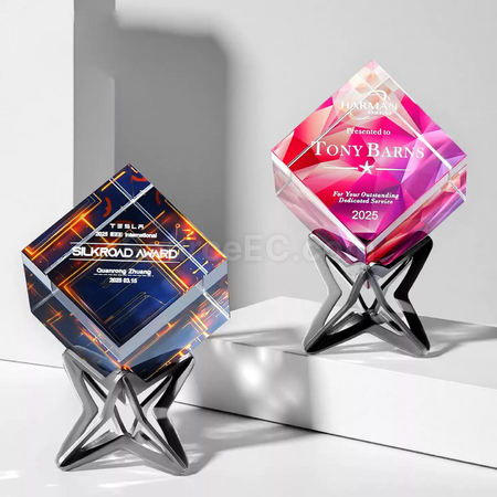 Customization Rubik's Cube Crystal Trophy Corporate Gifts