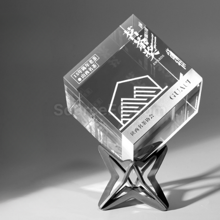 Customization Rubik's Cube Crystal Trophy Corporate Gifts