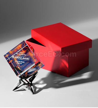 Customization Rubik's Cube Crystal Trophy Corporate Gifts