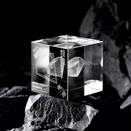 Customization Rubik's Cube Crystal Trophy Corporate Gifts