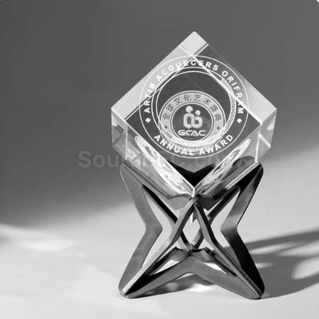 Customization Rubik's Cube Crystal Trophy Corporate Gifts