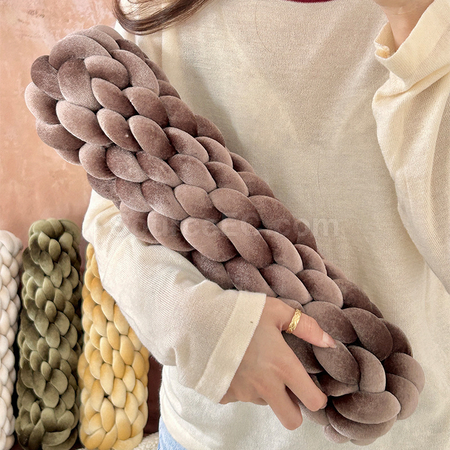 Customization Knitted Long Twisted Braid Throw Pillow  Corporate Gifts