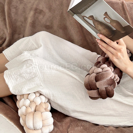 Customization Knitted Long Twisted Braid Throw Pillow  Corporate Gifts