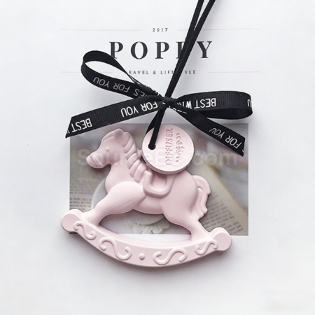 Customization Trojan horse gypsum aromatherapy tablet diffuser stone pendant Corporate Gifts