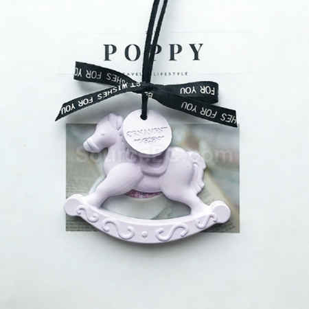 Customization Trojan horse gypsum aromatherapy tablet diffuser stone pendant Corporate Gifts