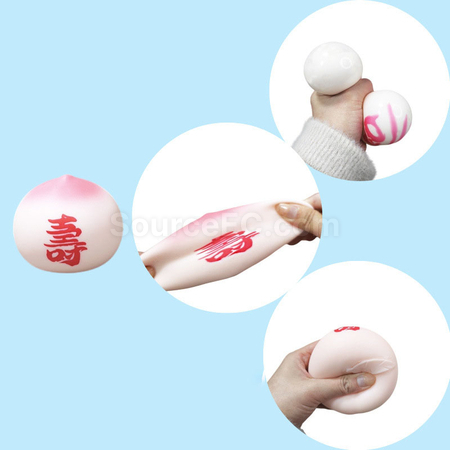 Customization Peach-shaped stress-relief squeeze toy Corporate Gifts