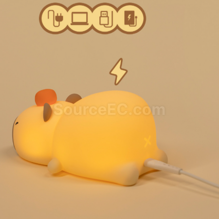 Customization Papa Capybara Patting Night Light Corporate Gifts