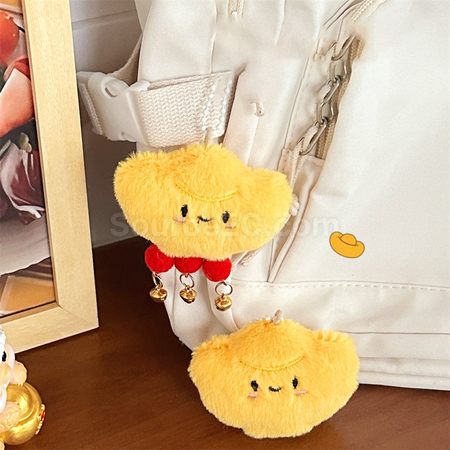 Customization Yuanbao Doll Squeaky Keychain Pendant Corporate Gifts