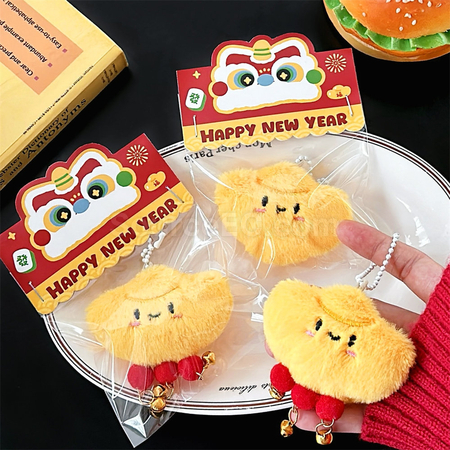 Customization Yuanbao Doll Squeaky Keychain Pendant Corporate Gifts