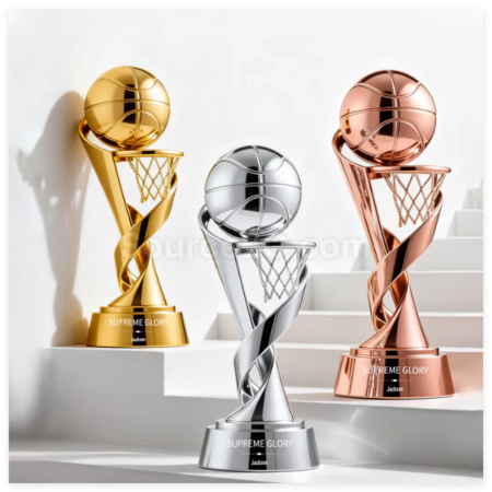 Metal Basketball Trophy