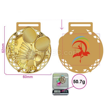 Customization Badminton medals Corporate Gifts