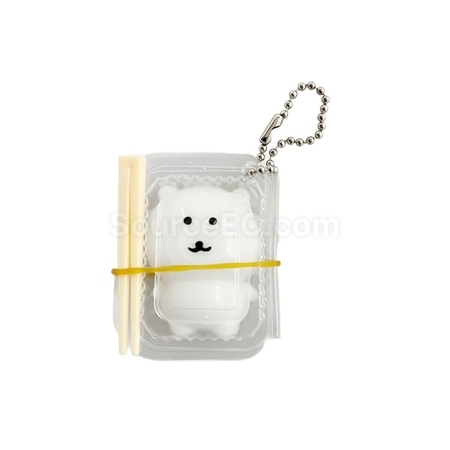 Customization Lunch Box Little Bear Squishy Keychain Stress Relief Toy Corporate Gifts