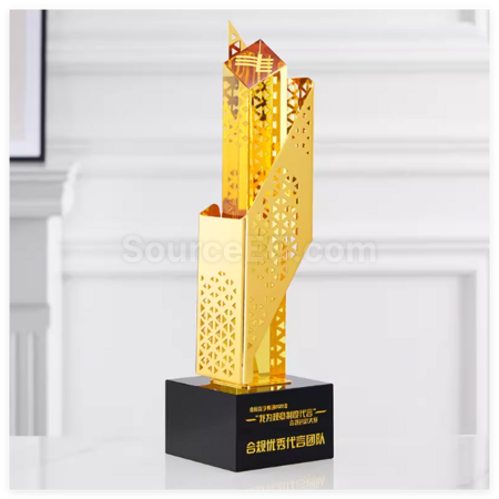 Customization Hollowed-Out Irregular Metal Trophy Corporate Gifts