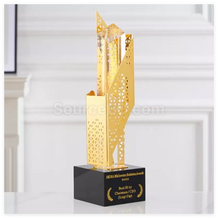 Customization Hollowed-Out Irregular Metal Trophy Corporate Gifts