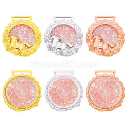Customization Customized Horse Year Metal Quicksand Medal Corporate Gifts
