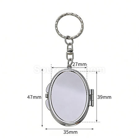 Customization Customizable Folding Vanity Mirror Keychain Corporate Gifts