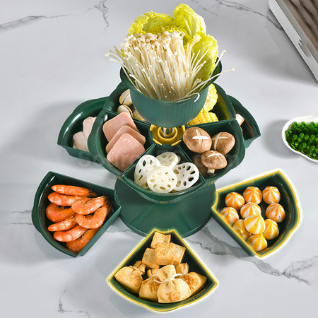 Customization Rotating Hot Pot Ingredient Preparation Plate Corporate Gifts