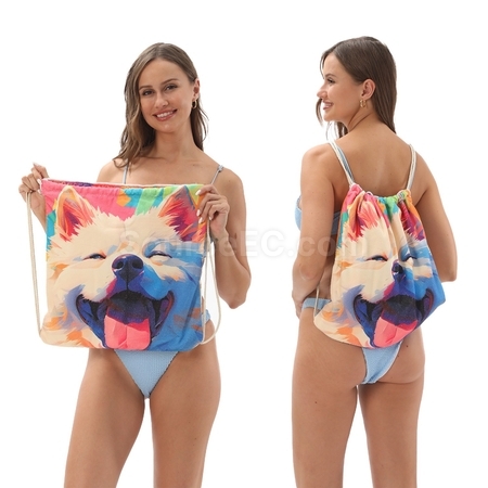 Customization Folding 2-in-1 Beach Towel Organizer Backpack Corporate Gifts