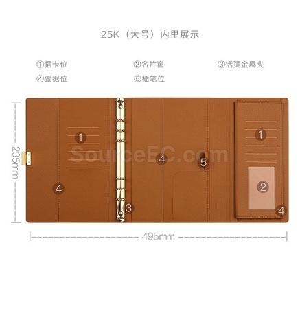 Customization Three-Fold Loose-Leaf Detachable Notebook Corporate Gifts