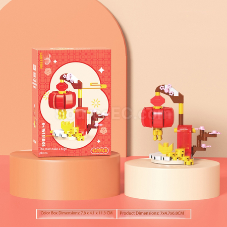 Customization Mini Decompression Building Block Ornaments For Chinese New Year Corporate Gifts