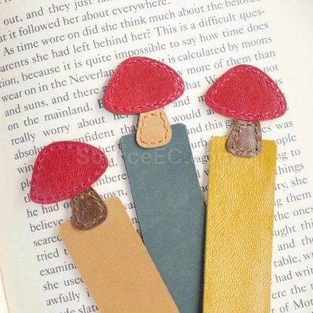 Customization Mushroom Head PU Bookmark Corporate Gifts