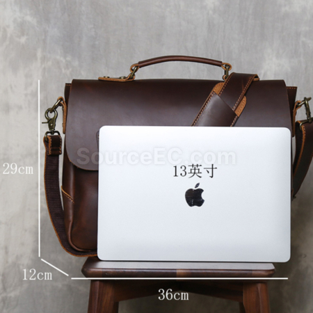 Customization Retro Genuine Leather Briefcase Corporate Gifts