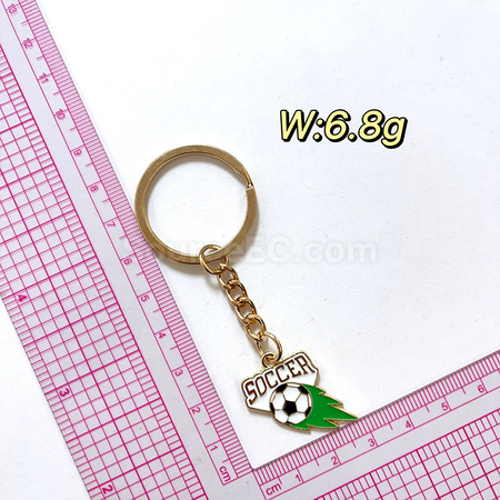 Customization World Cup football peripheral souvenir metal keychain pendant Corporate Gifts