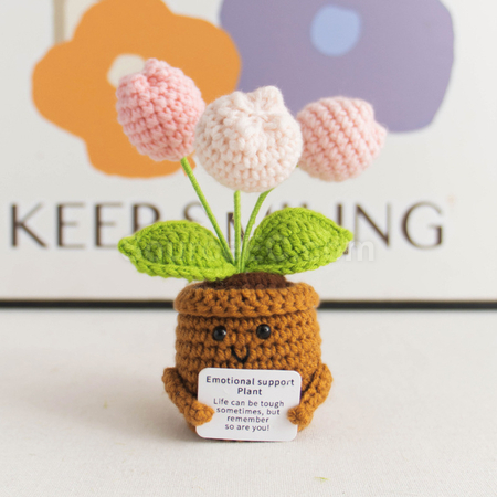 Customization Knitted flower plant pot Corporate Gifts