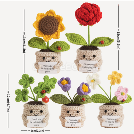 Customization Knitted flower plant pot Corporate Gifts