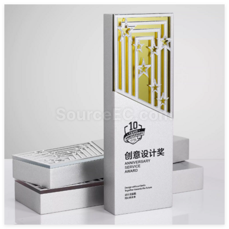 Customization Creative Mirror Crystal Trophy Corporate Gifts