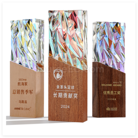 Iridescent Crystal Trophy