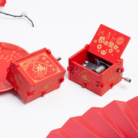 Customization Wooden hand-cranked music box Corporate Gifts