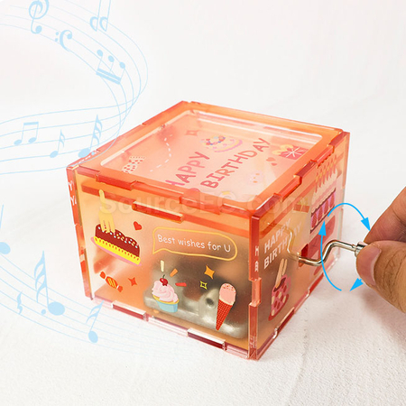 Customization Acrylic Hand-cranked Music Box Corporate Gifts