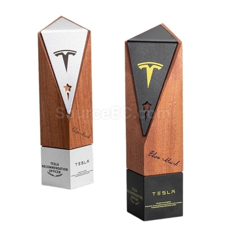 Customization Folded Edge Solid Wood Trophy Corporate Gifts