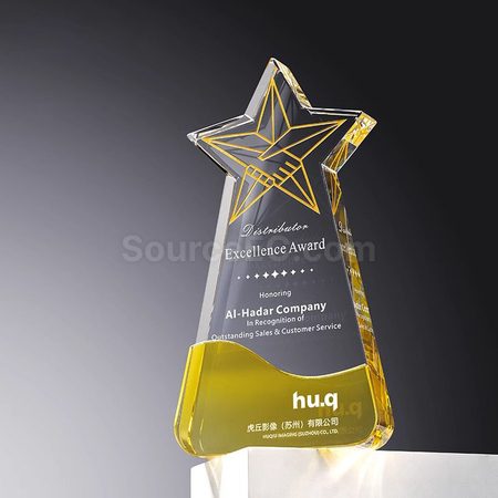 Customization Five-pointed star crystal trophy Corporate Gifts