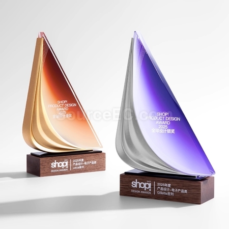 Customization Creative Sailing Metal Crystal Award Corporate Gifts