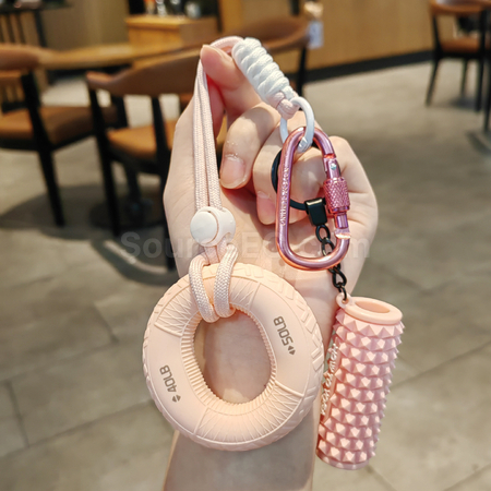 Grip trainer stress-relief keychain pendant