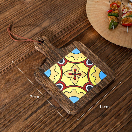 Customization Ceramic solid wood cup Coaster Corporate Gifts