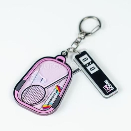 Customization Badminton Shaker Key Chain Pendant Corporate Gifts
