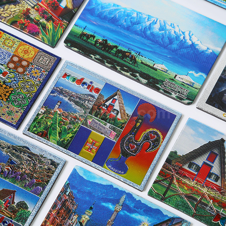 Customization Customized aluminum foil scenic refrigerator magnets Corporate Gifts