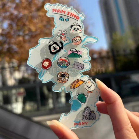 Customization Custom Acrylic Map Fridge Magnets Corporate Gifts