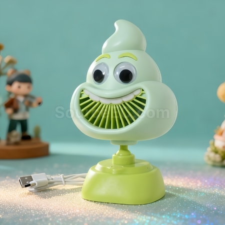 Customization Funny Poop-Shaped Rechargeable Mini Fan Corporate Gifts