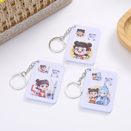 Customization Slide Puzzle Key-ring Corporate Gifts
