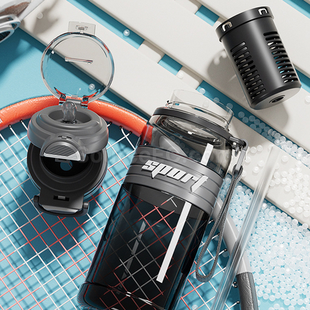 Customization Dual-suction Straw Sports Water Bottle Corporate Gifts