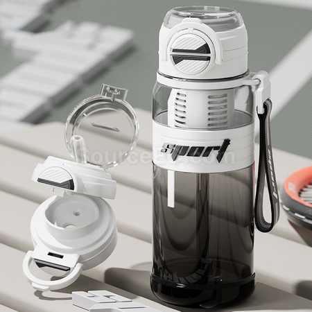 Customization Dual-suction Straw Sports Water Bottle Corporate Gifts